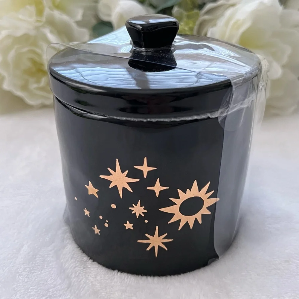 ❌SOLD❌ Rae Dunn | NWT WISH UPON A STAR Ceramic Canister in Black and Gold - Picture 3 of 13